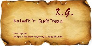 Kalmár Gyöngyi névjegykártya
