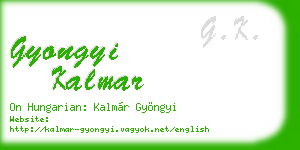 gyongyi kalmar business card