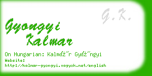 gyongyi kalmar business card